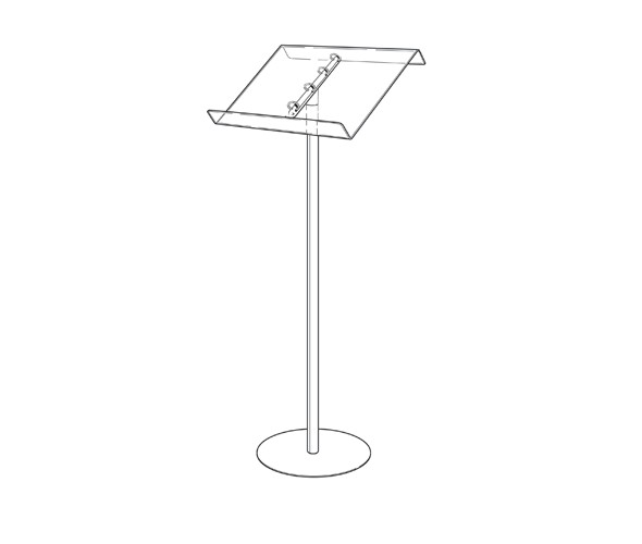 Floor Standing Double A4 Lectern with Ring Binder - Alplas