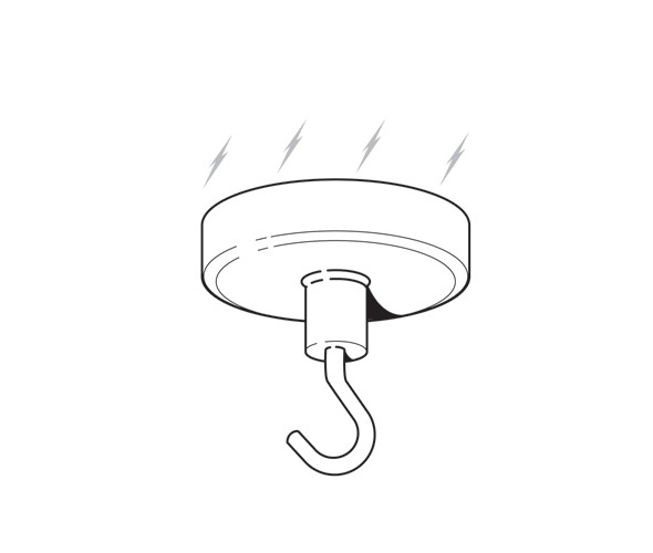 Ceiling Hook 63mm diameter Alplas