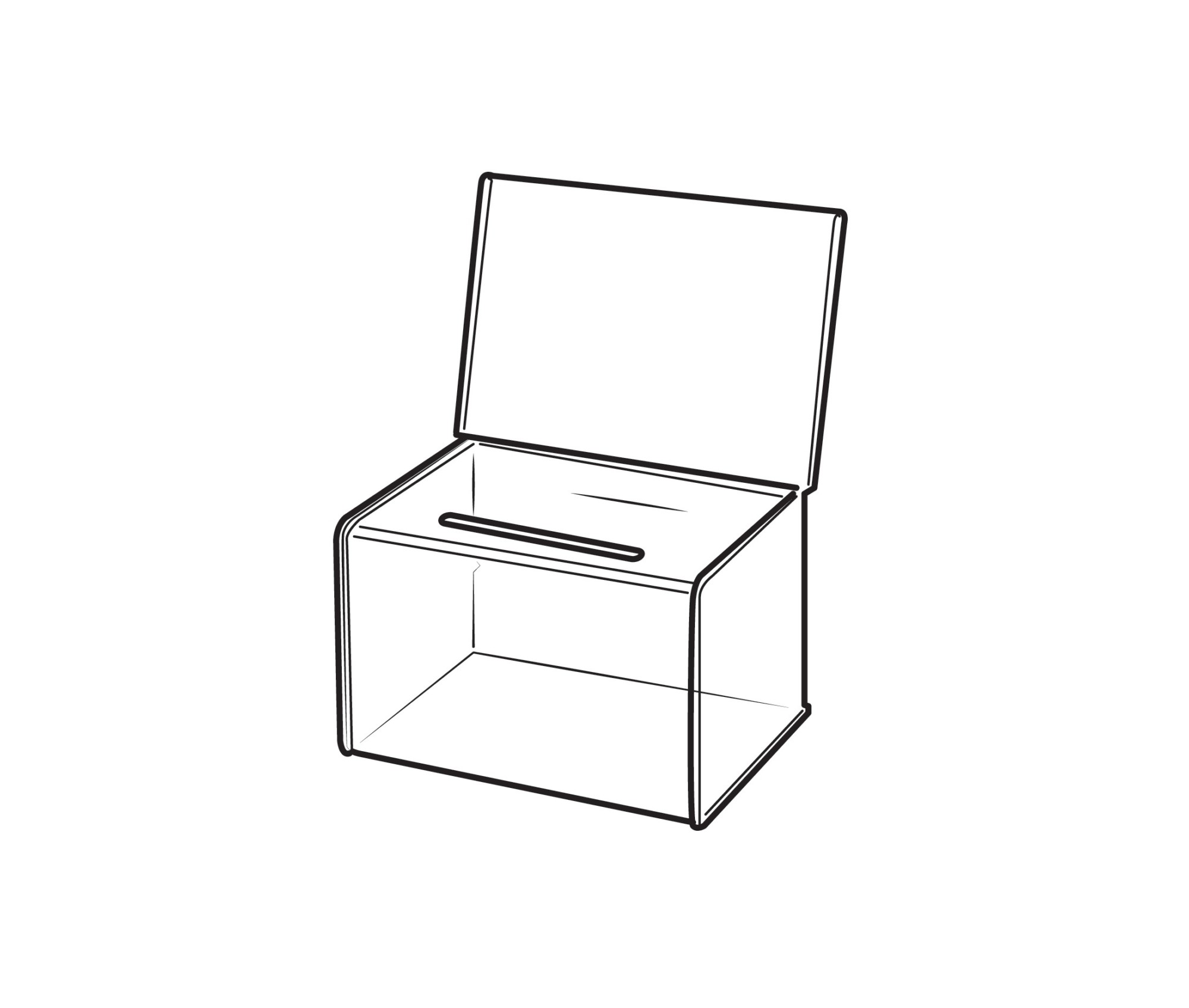 Plastic Suggestion Box with Postcard Sign Holder Alplas