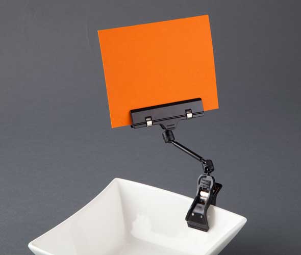 Black Elevated Ticket Holder Spring Clip Alplas