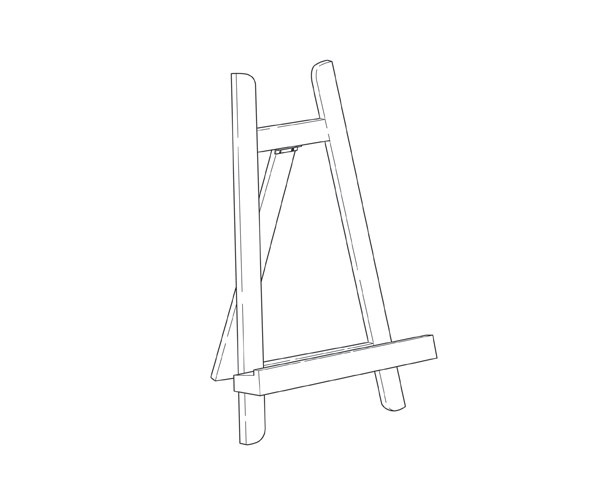 Wooden Counter Top Beech Easel A4 Alplas