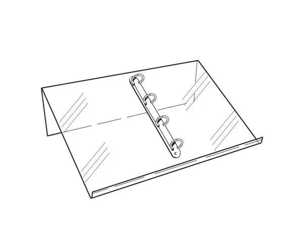 Counter Top Double A4 Lectern with Ring Binder - Image 2