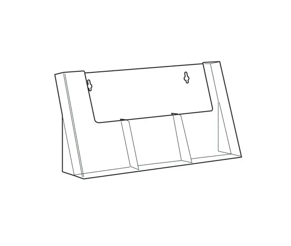 Triple Pocket 1/3 A4 (DL) Leaflet Dispenser - Image 2