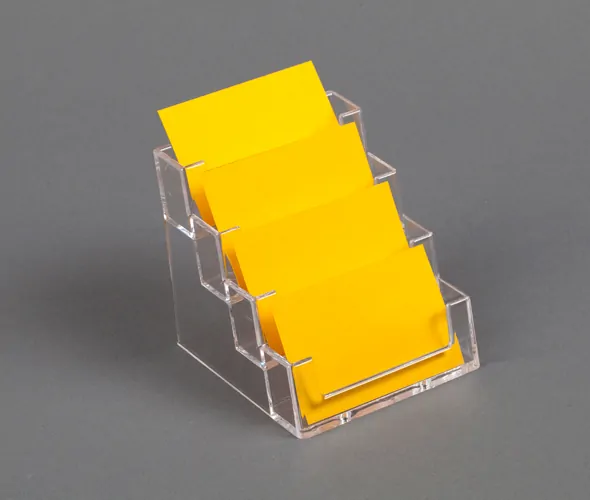 Four Pocket Tiered Business Card Holder