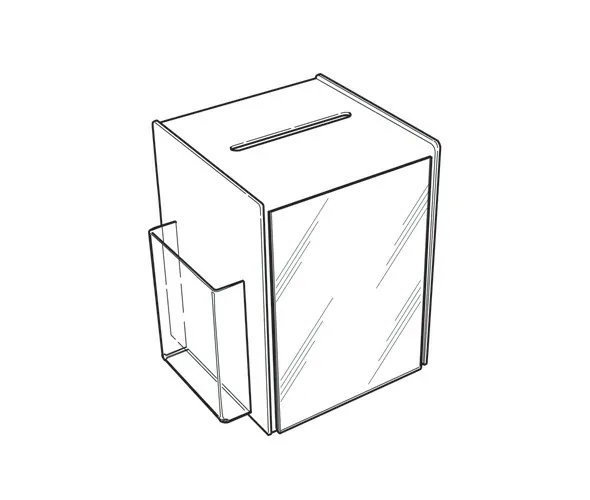 Suggestion Box with 1/3rd A4 Leaflet Holder - Image 2