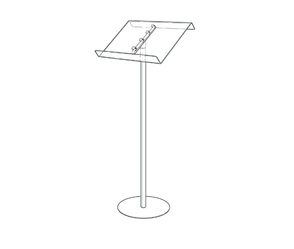 Floor Standing Double A4 Lectern with Ring Binder - Image 2