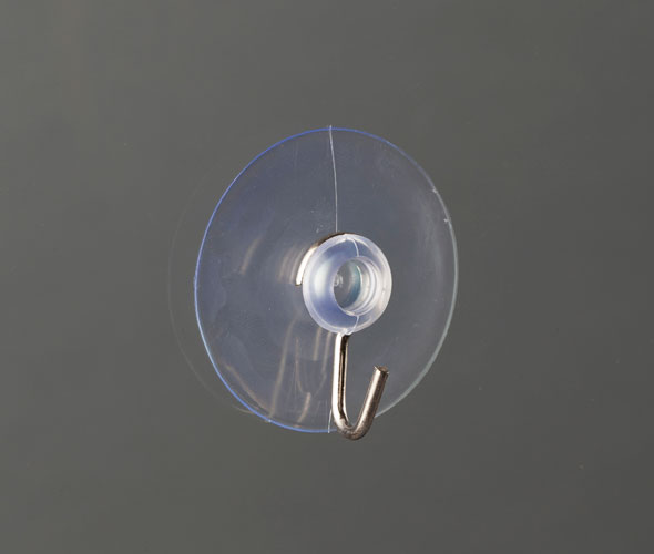 Suction Cup Hooks 25mm Dia Clear Thicken PVC with Metal Ring Hook