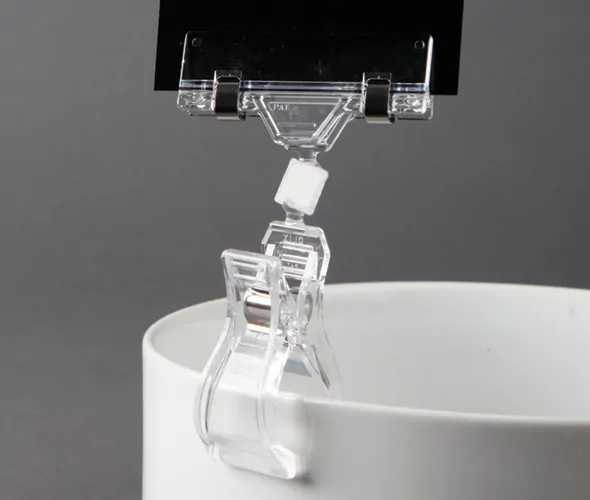 Clear Large Ticket Holder Spring Clip