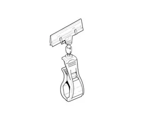 Clear Large Ticket Holder Spring Clip - Image 2