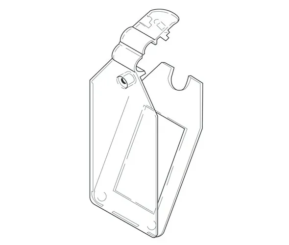 Clear Swing Price Tag for 4.8mm wire (25x38mm) - Image 2