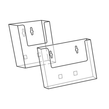 HELIT H2350002 Clear Leaflet Holder For Wall Mount | A6 Size Document Holder | Polystyrene Wall Organizer For Flyers & Menus - View #13