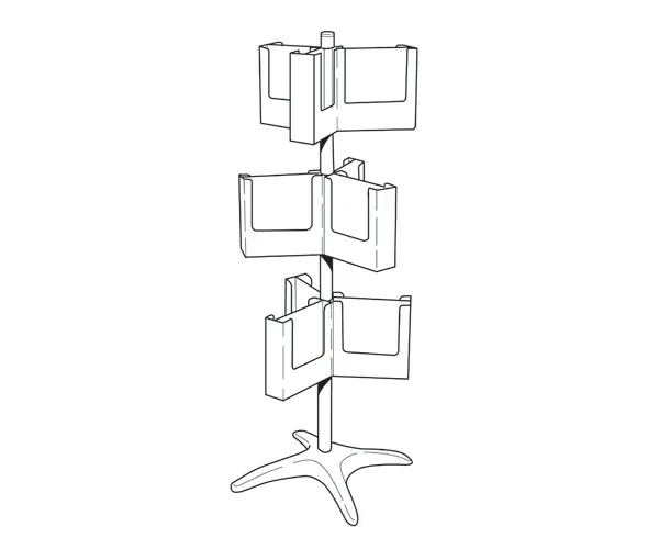 A4, A5 & 1/3rd A4 Floor Standing Dispenser Carousel - Image 2