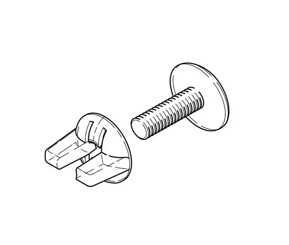 Clear Plastic Squeeze Fit Viking Screw - Image 2