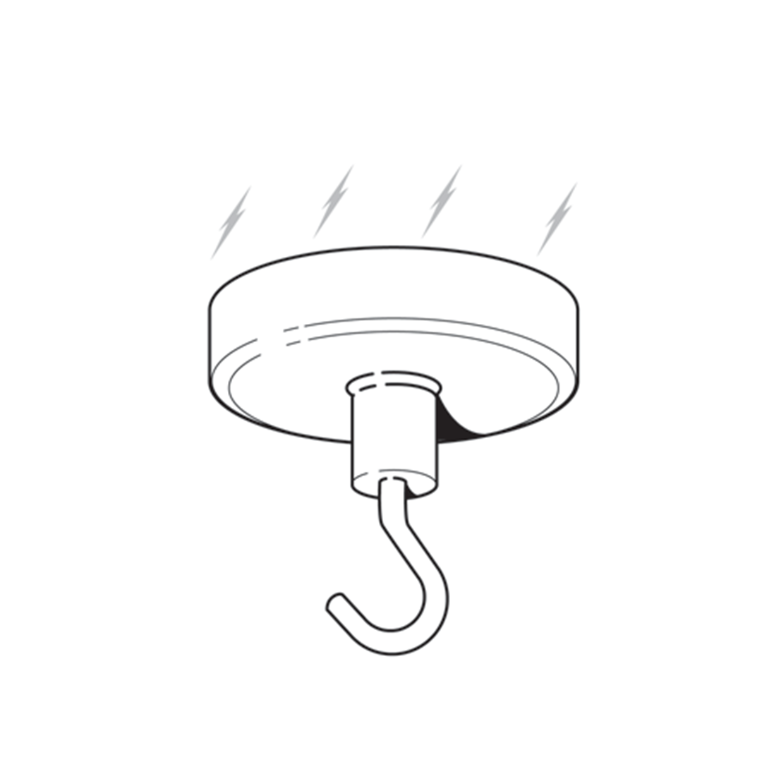 Ceiling Hook 63mm diameter Alplas