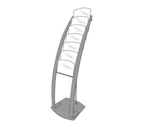 6 Tiered 6 Pocket A4 Floor Standing Leaflet Dispenser - Image 2