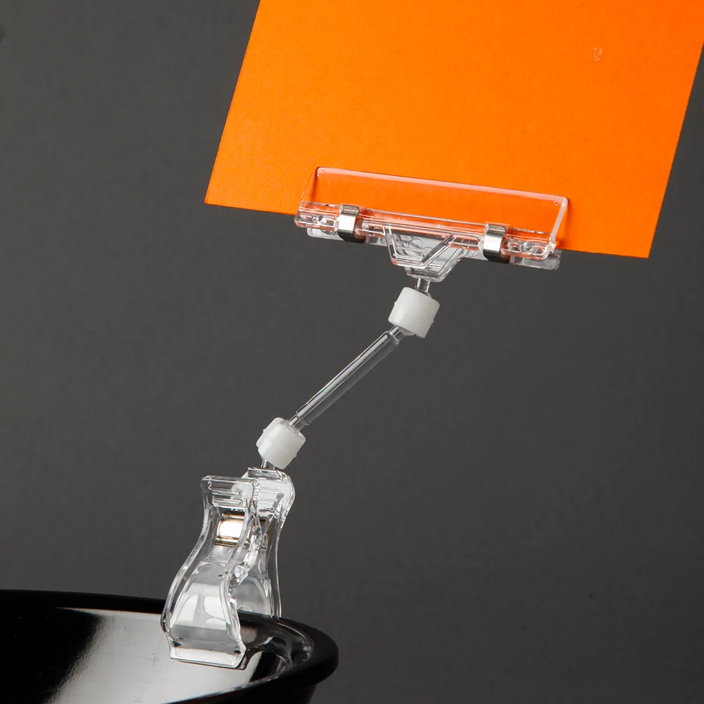 Clear Elevated Ticket Holder Spring Clip